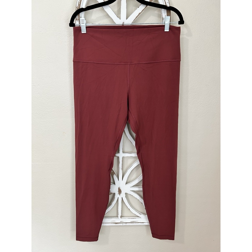 Lululemon Women Align Pant 28" Nulu LW5DITS Brick Size 14 Leggings Gym Yoga
